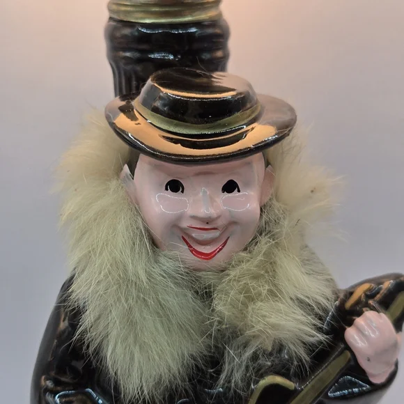 Rare Vintage Enesco Japan Lighted Pub Skidoo Sign Ceramic Lamp Post Musician - Picture 3 of 16